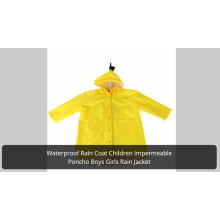 Pas cher PVC filles logo filles vêtements de pluie transparents pour enfants sac d&#39;école poncho garçons manteau de pluie jetable EVA imperméables pour enfants